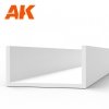 AK Interactive AK6558 CHANNEL 6.0 WIDTH X 350MM – STYRENE U CHANNEL – (3 UNITS)
